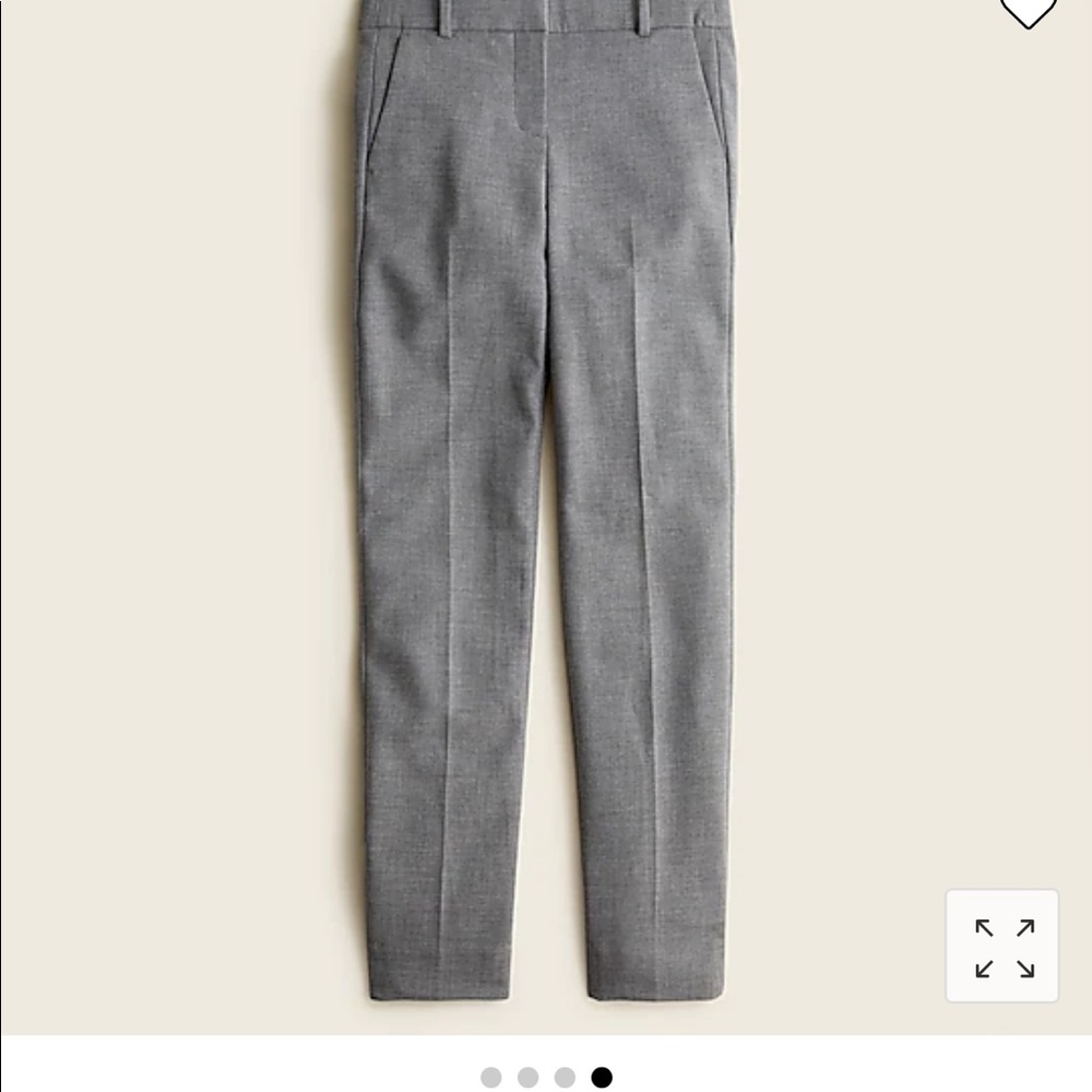 JCrew 365 Slim Crop Cameron Pant - Heather Graphite